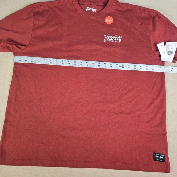 Hurley Supply Co Mens‎ Large Red Relaxed Fit Cotton T Shirt Built Collection - Picture 8 of 8
